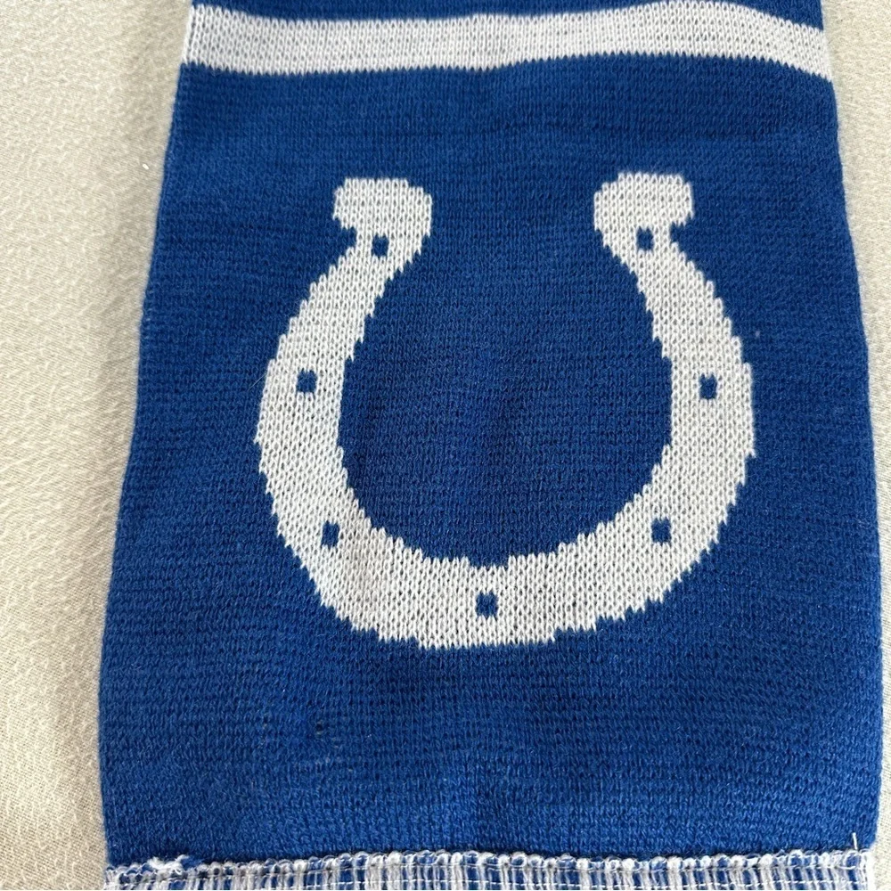 NFL Indianapolis Colts Blue and White Double sided Horseshoe Scarf 60” Length